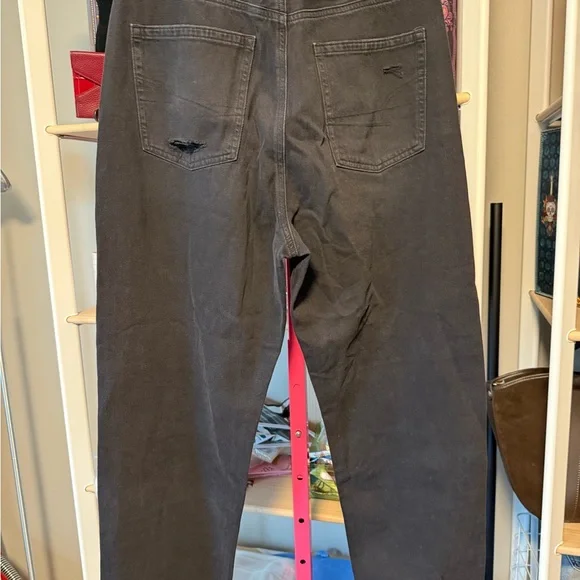 American Eagle Outfitters Charcoal straight jeans Size 14 R GUC - Picture 4 of 5